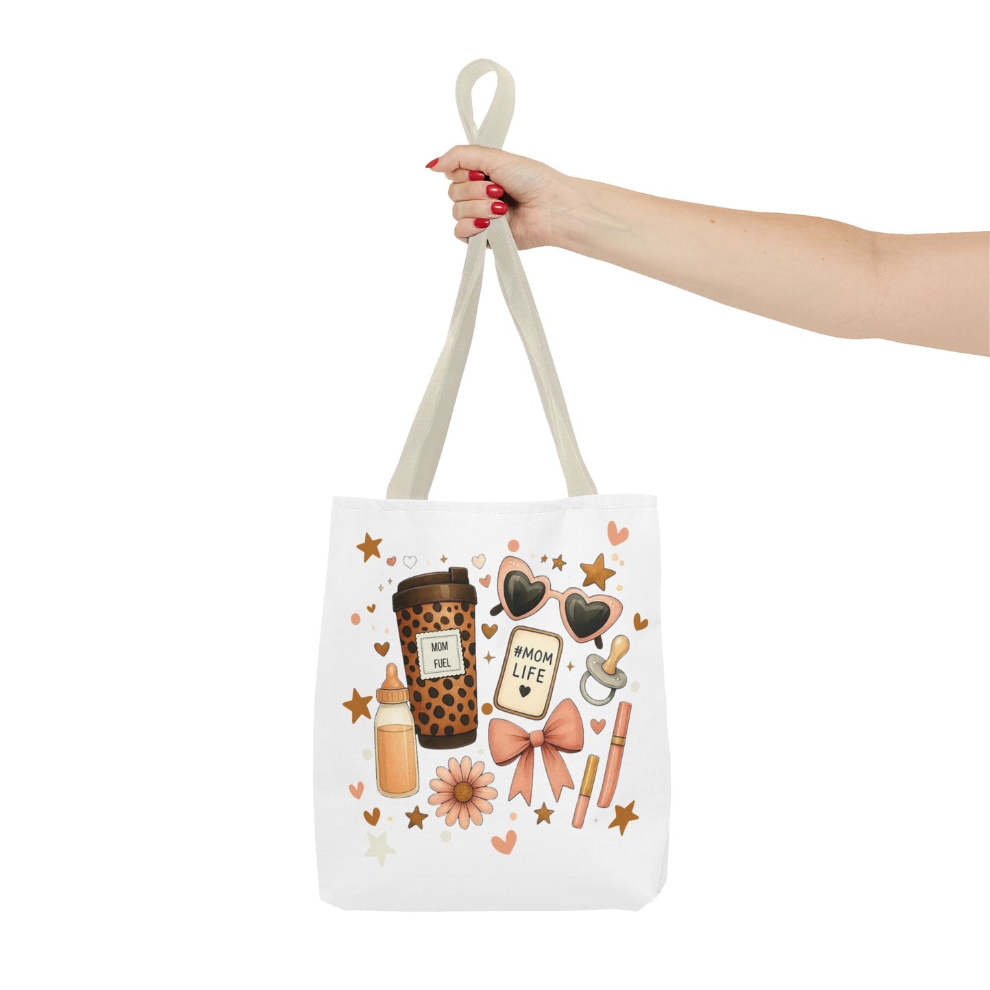 Mom Life Essentials Tote Bag - Mom Life Fall Tote Bag | Cute Coffee Lover Tote | Reusable Shopping Bag | Autumn Aesthetic Gift