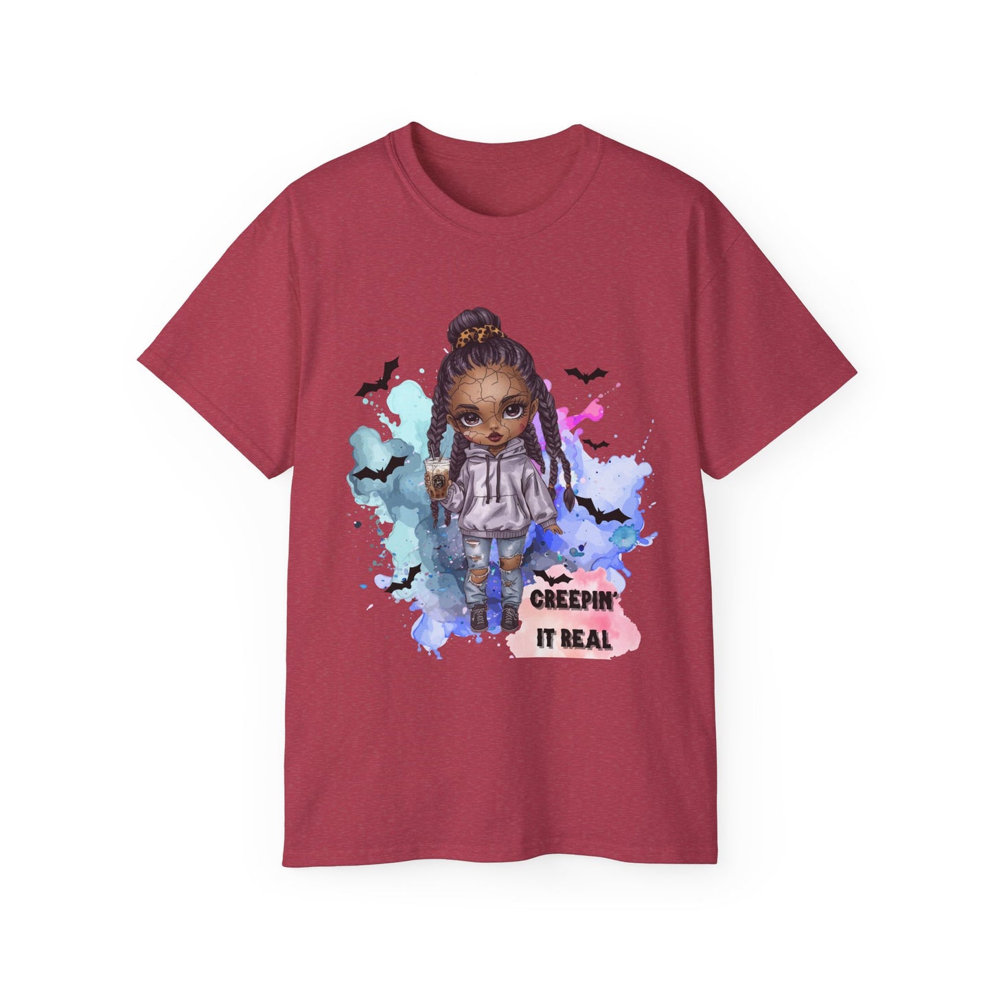 Spooky Sienna “Creepin’ It Real” Tee – Cute Halloween Shirt | Spooky Doll Vibe Fall Outfit