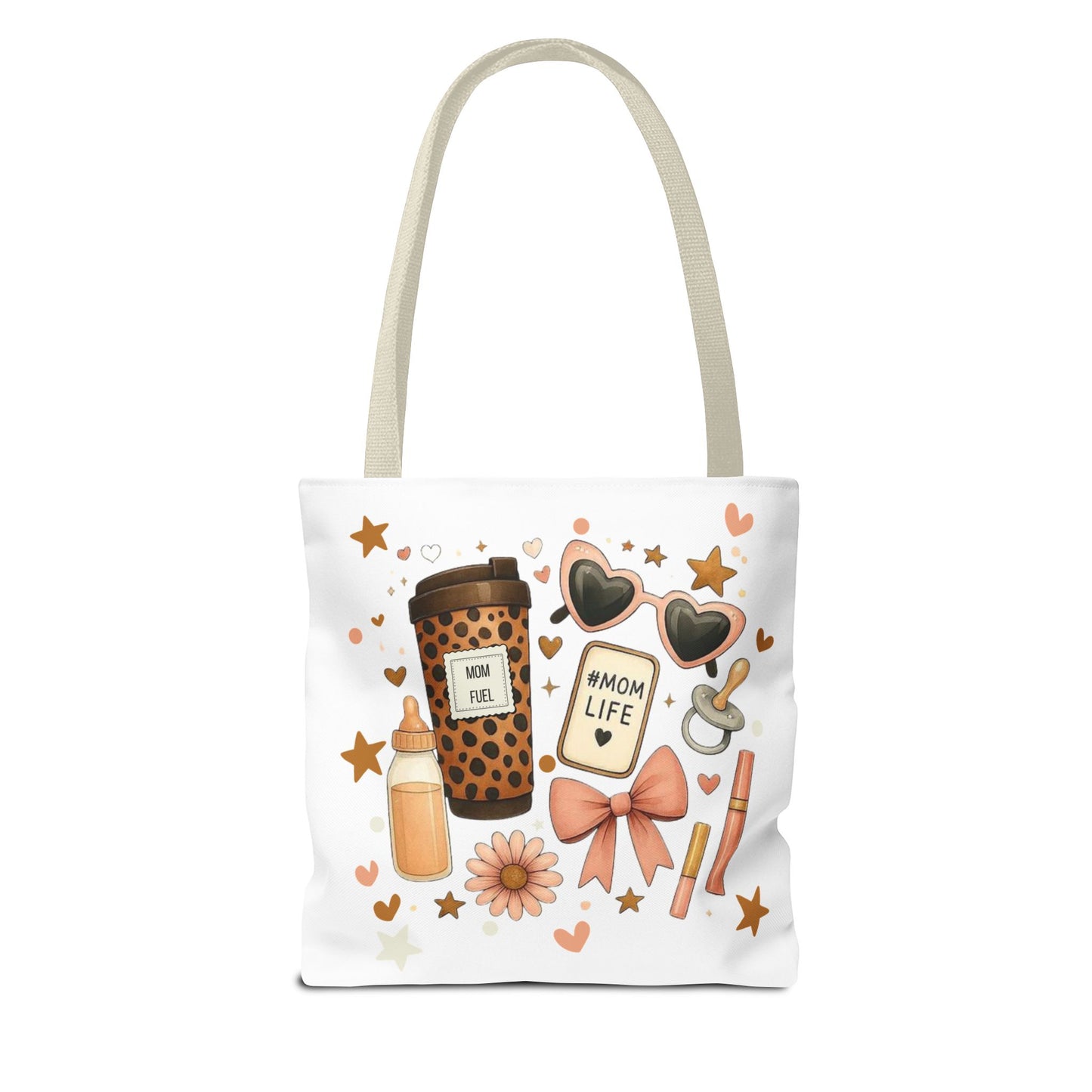 Mom Life Essentials Tote Bag - Mom Life Fall Tote Bag | Cute Coffee Lover Tote | Reusable Shopping Bag | Autumn Aesthetic Gift