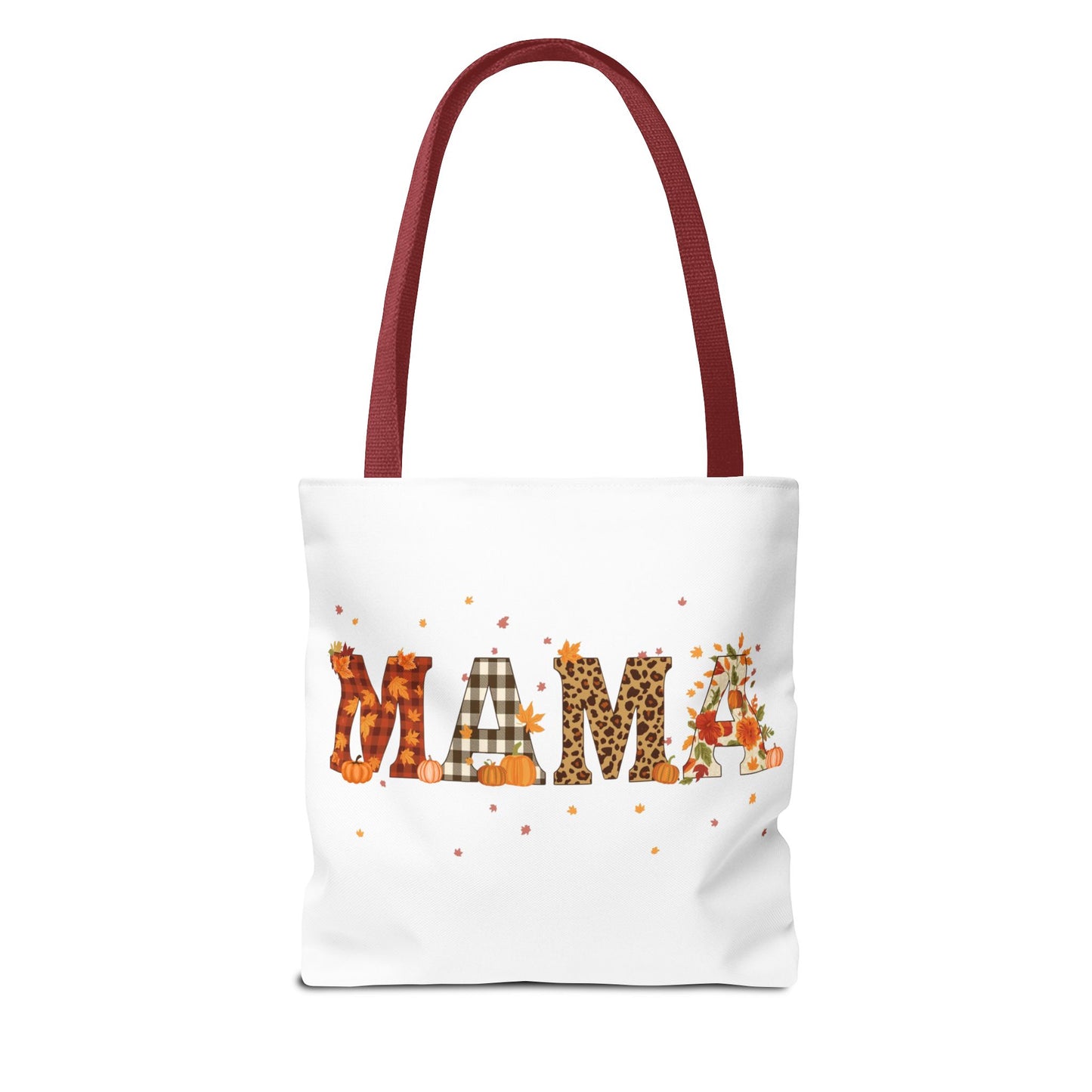 Fall Mama Tote Bag – Pumpkin & Leopard Print Design | Stylish Reusable Shopping Bag