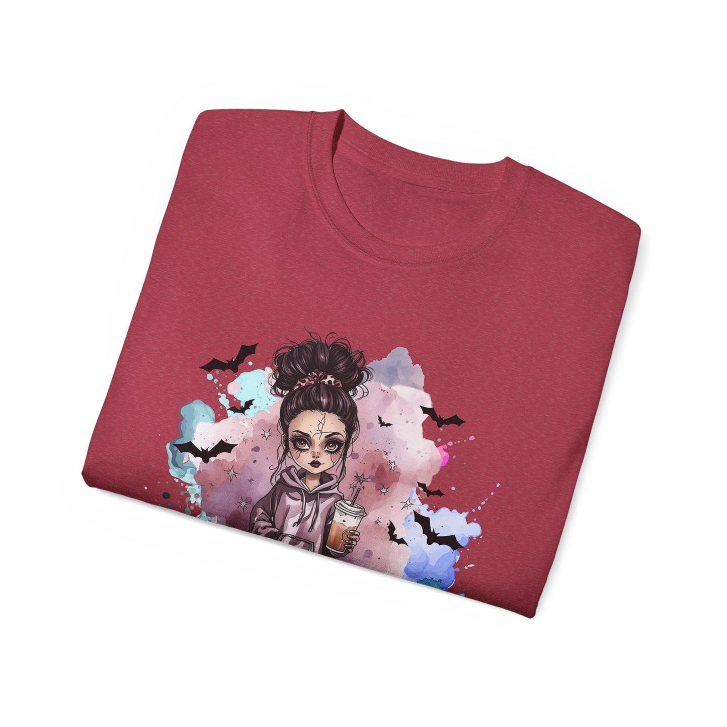 Raven Rose “Creepin’ It Real” Tee – Spooky Halloween Shirt | Gothic Doll Fall Graphic Top