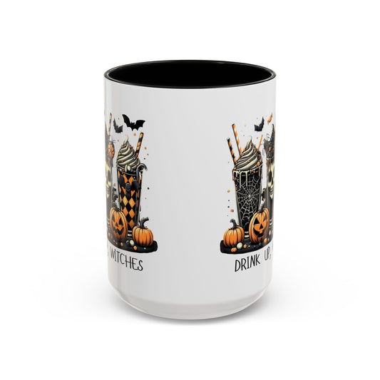 Drink Up Witches Coffee Mug – Spooky Pumpkin Cup | Halloween Witchy Fall Gift