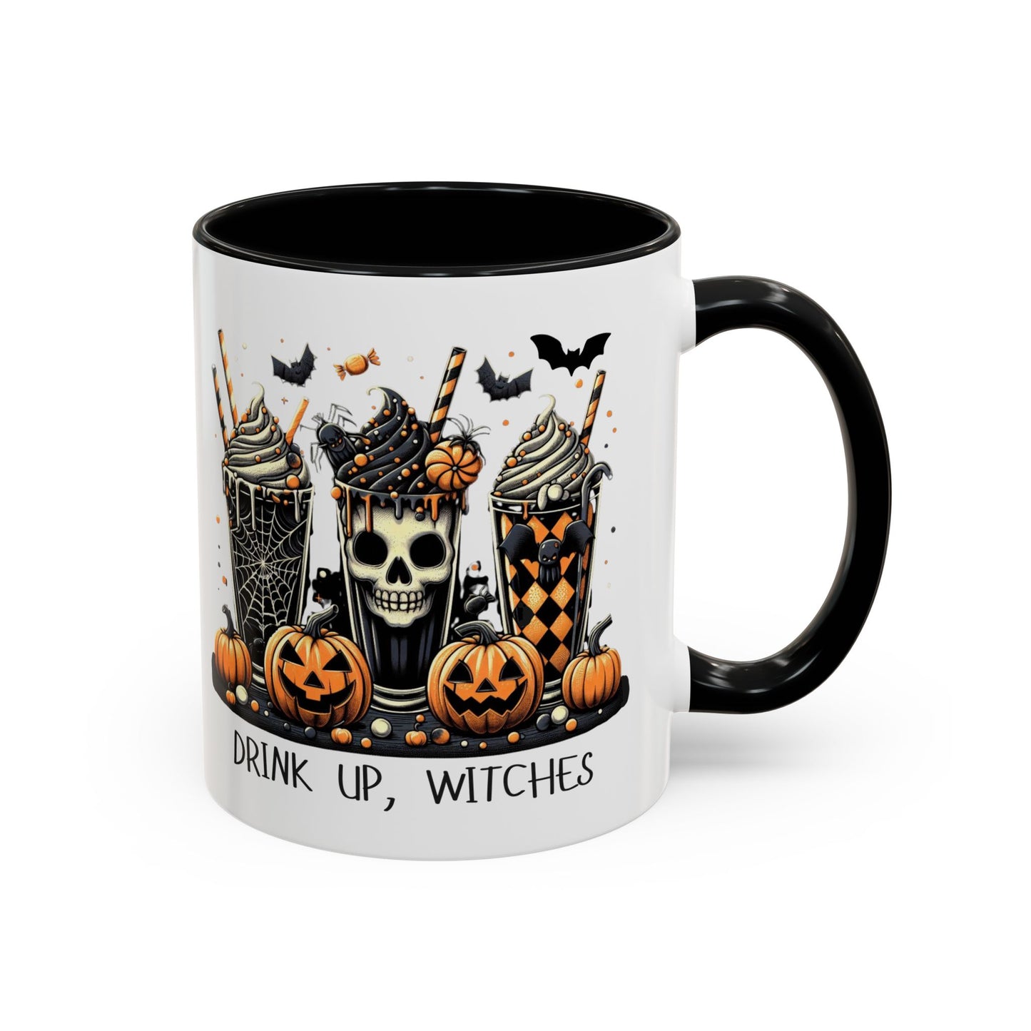 Drink Up Witches Coffee Mug – Spooky Pumpkin Cup | Halloween Witchy Fall Gift