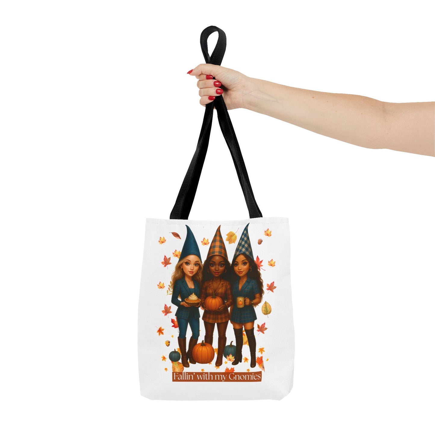 Fall Tote Bag – “Fallin’ with My Gnomies” Autumn Gnome Pumpkin Tote