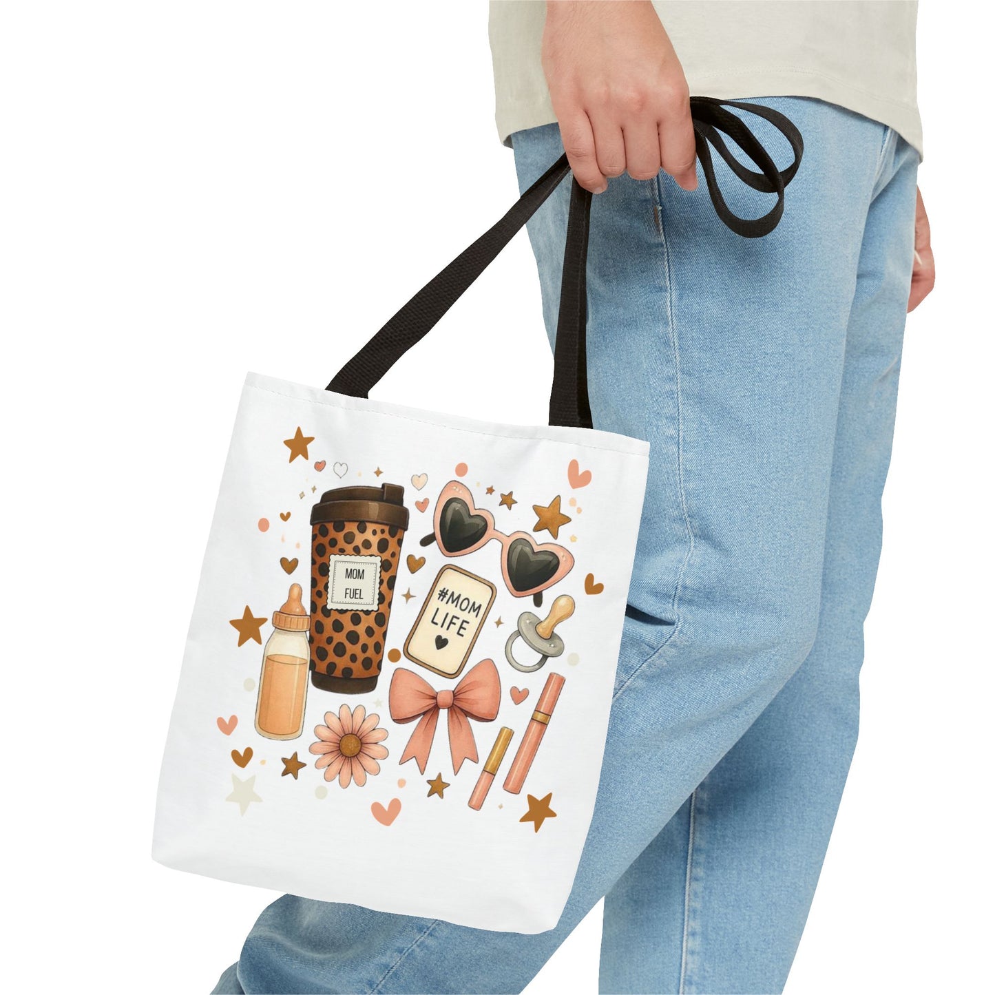 Mom Life Essentials Tote Bag - Mom Life Fall Tote Bag | Cute Coffee Lover Tote | Reusable Shopping Bag | Autumn Aesthetic Gift
