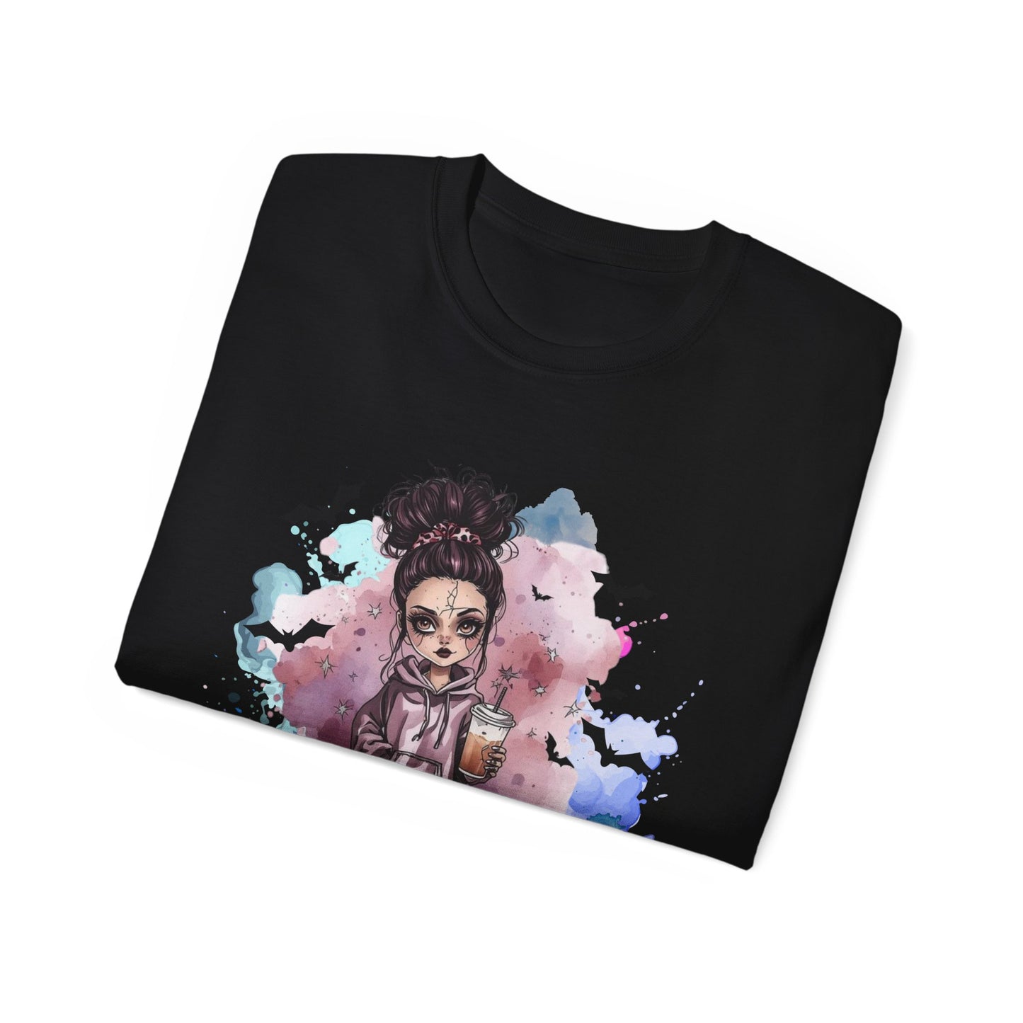 Raven Rose “Creepin’ It Real” Tee – Spooky Halloween Shirt | Gothic Doll Fall Graphic Top