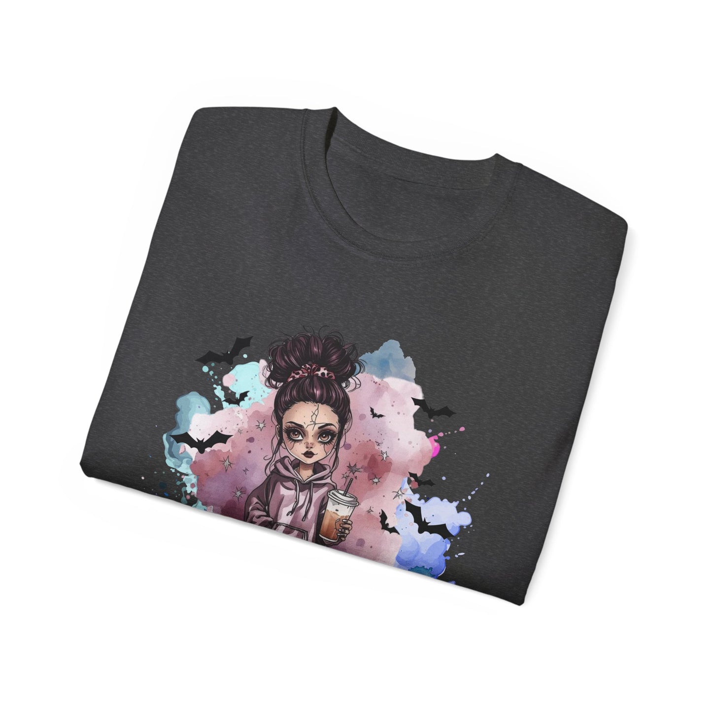Raven Rose “Creepin’ It Real” Tee – Spooky Halloween Shirt | Gothic Doll Fall Graphic Top