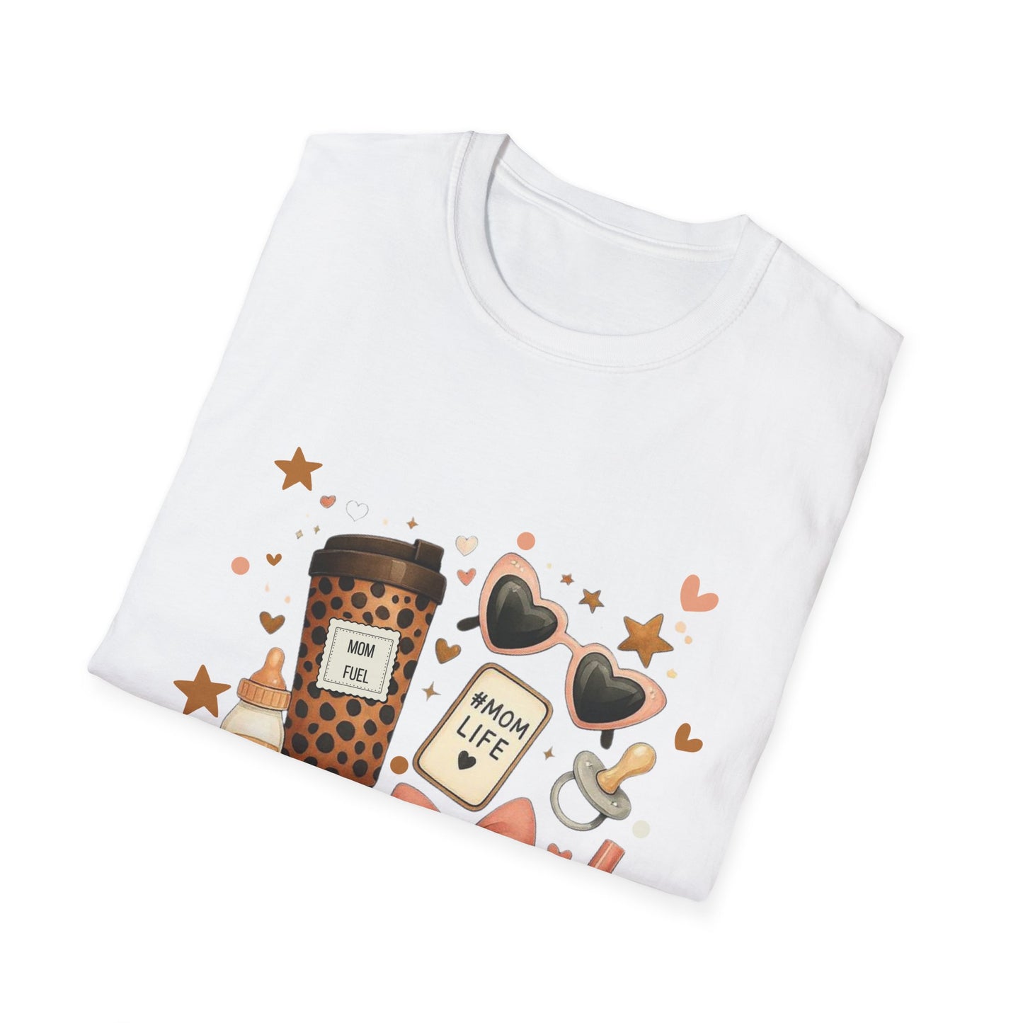 Mom Life Essentials Fall Tee – Coffee Lover Graphic Shirt | Autumn Cozy Season Outfit
