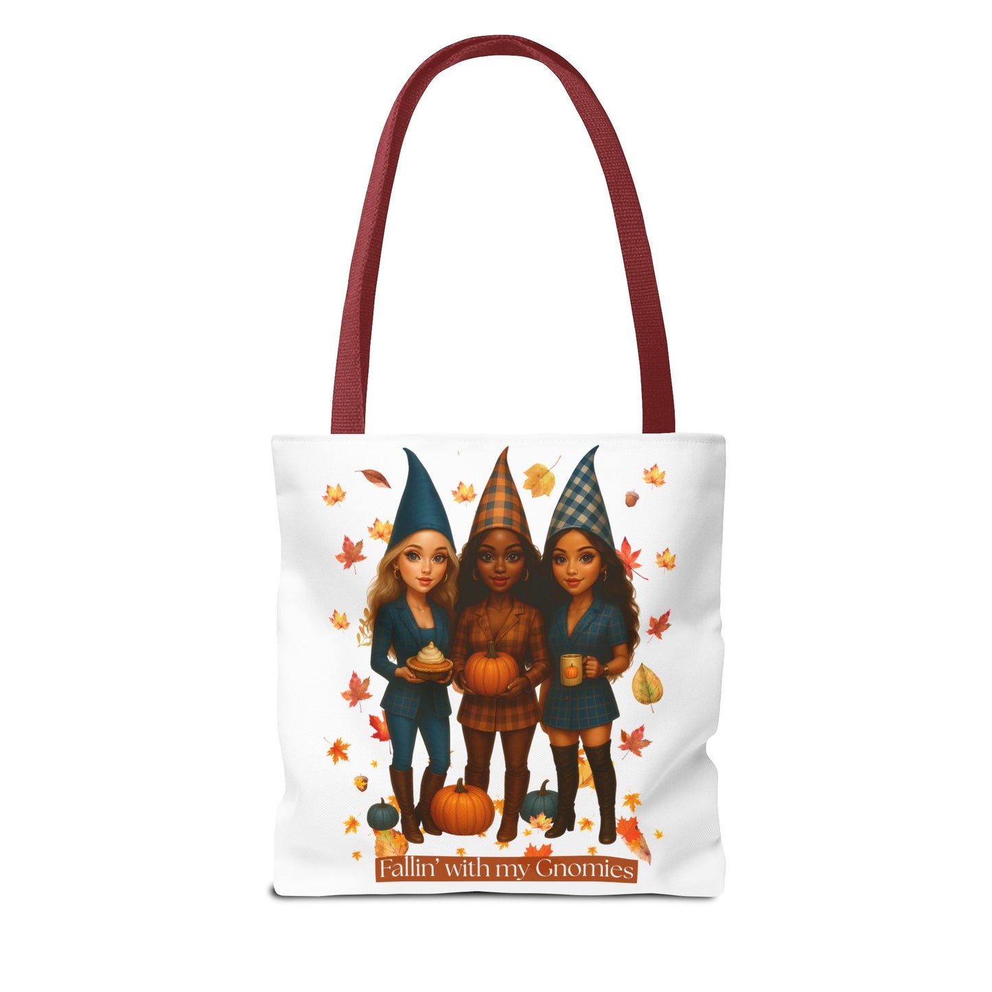 Fall Tote Bag – “Fallin’ with My Gnomies” Autumn Gnome Pumpkin Tote