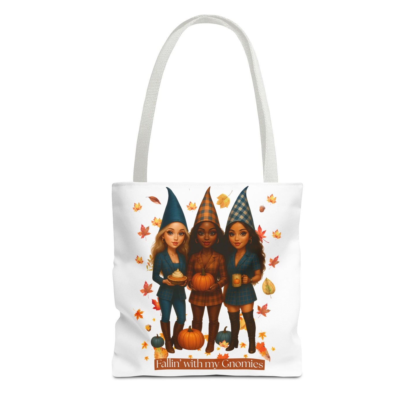 Fall Tote Bag – “Fallin’ with My Gnomies” Autumn Gnome Pumpkin Tote