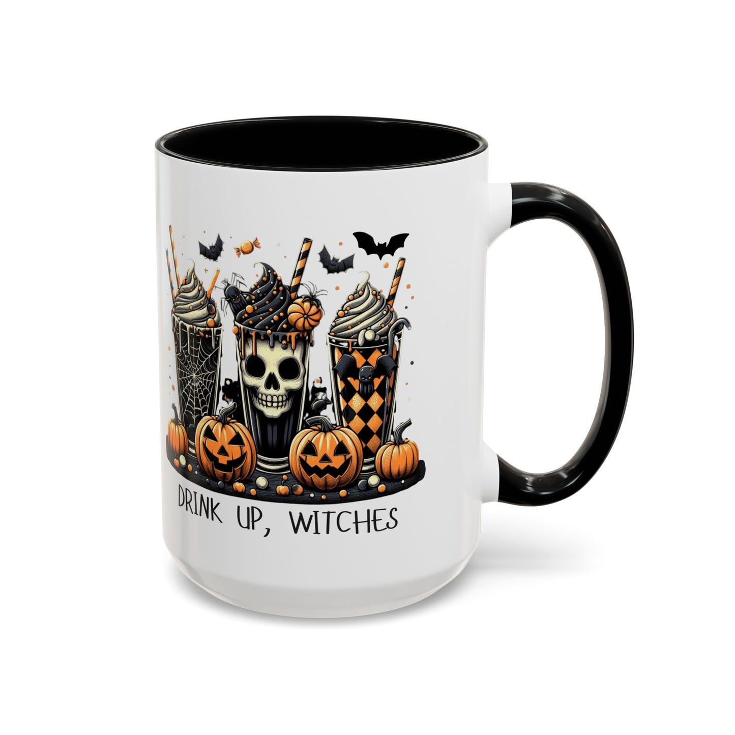 Drink Up Witches Coffee Mug – Spooky Pumpkin Cup | Halloween Witchy Fall Gift