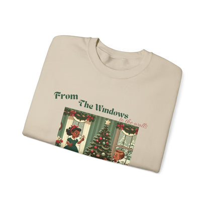 Deck These Halls – Vintage Holiday Crewneck Sweatshirt