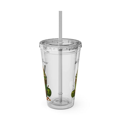 Witch’s Brew Halloween Tumbler – 16oz Acrylic Cup with Straw | Spooky Fall Drinkware