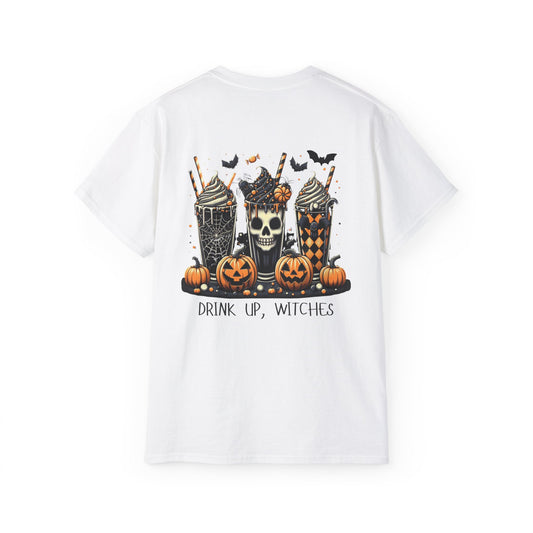 Drink Up Witches Halloween T-Shirt – Spooky Graphic Tee | Funny Witchy Fall Top