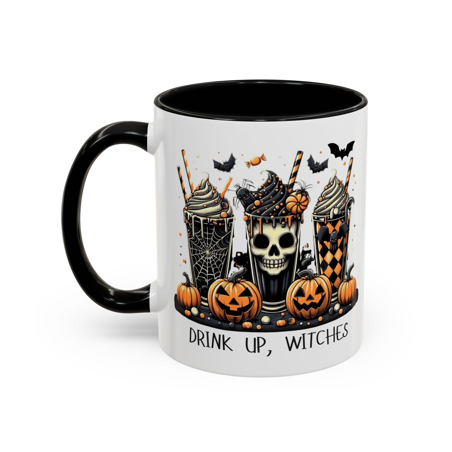 Drink Up Witches Coffee Mug – Spooky Pumpkin Cup | Halloween Witchy Fall Gift