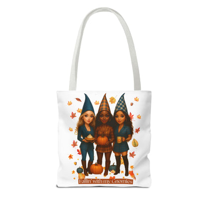 Fall Tote Bag – “Fallin’ with My Gnomies” Autumn Gnome Pumpkin Tote
