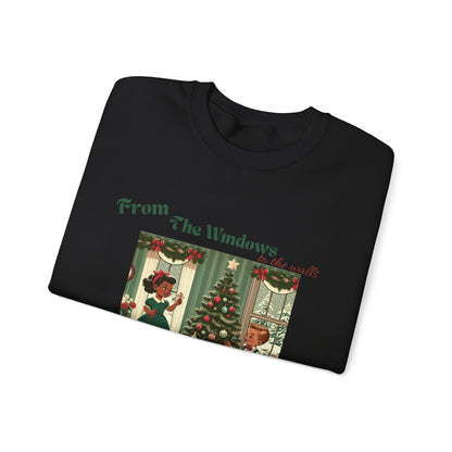 Deck These Halls – Vintage Holiday Crewneck Sweatshirt