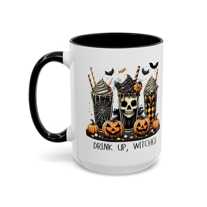 Drink Up Witches Coffee Mug – Spooky Pumpkin Cup | Halloween Witchy Fall Gift