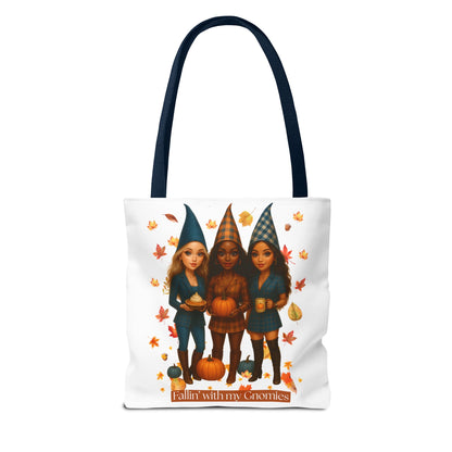 Fall Tote Bag – “Fallin’ with My Gnomies” Autumn Gnome Pumpkin Tote