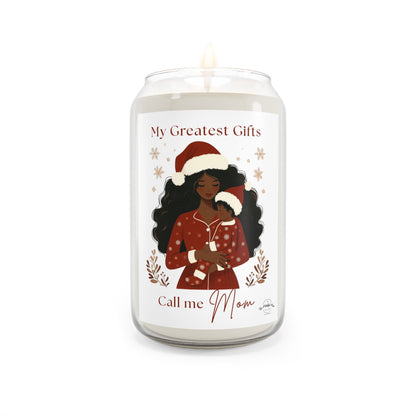 “My Greatest Gifts Call Me Mom” Luxury Holiday Soy Candle – 70–80 Hour Burn