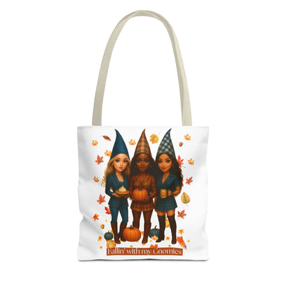 Fall Tote Bag – “Fallin’ with My Gnomies” Autumn Gnome Pumpkin Tote