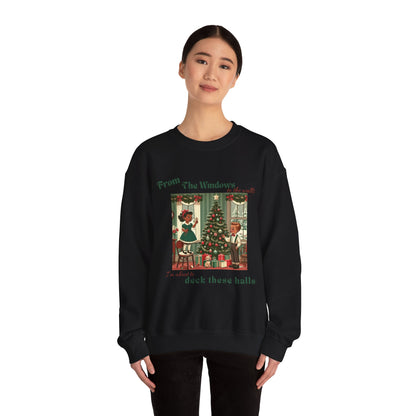 Deck These Halls – Vintage Holiday Crewneck Sweatshirt