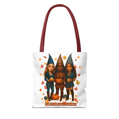 Fall Tote Bag – “Fallin’ with My Gnomies” Autumn Gnome Pumpkin Tote