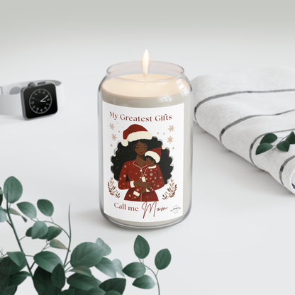 “My Greatest Gifts Call Me Mom” Luxury Holiday Soy Candle – 70–80 Hour Burn