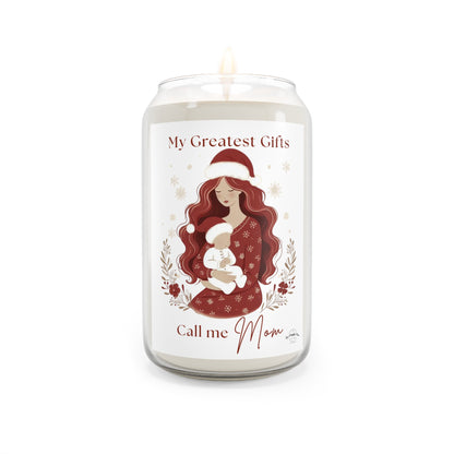 “My Greatest Gifts Call Me Mom” Luxury Holiday Soy Candle – 70–80 Hour Burn