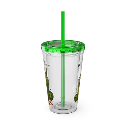 Witch’s Brew Halloween Tumbler – 16oz Acrylic Cup with Straw | Spooky Fall Drinkware