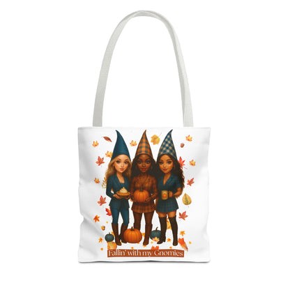 Fall Tote Bag – “Fallin’ with My Gnomies” Autumn Gnome Pumpkin Tote