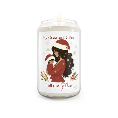 “My Greatest Gifts Call Me Mom” Luxury Holiday Soy Candle – 70–80 Hour Burn