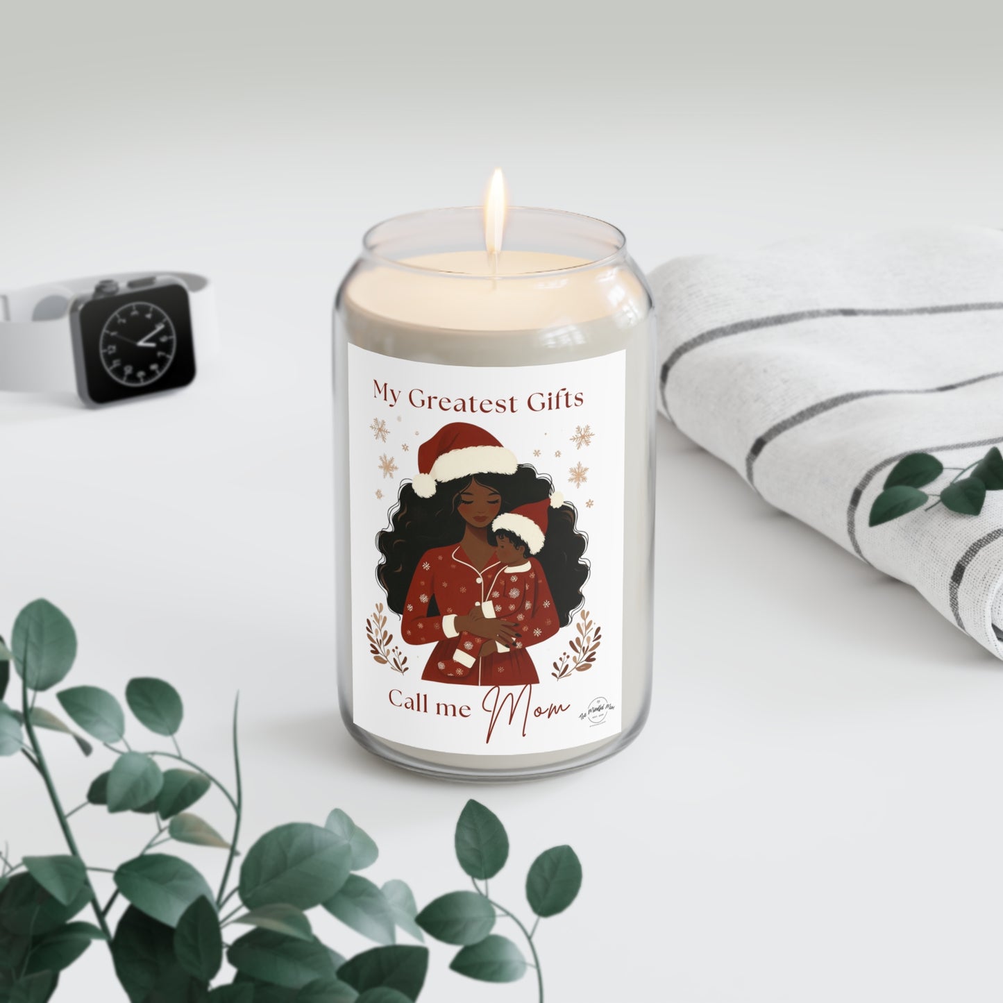 “My Greatest Gifts Call Me Mom” Luxury Holiday Soy Candle – 70–80 Hour Burn